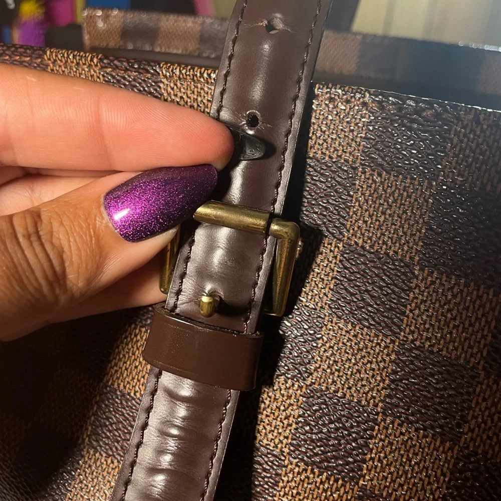 Louis Vuitton Brown Checkered Tote - Picture 5 of 16
